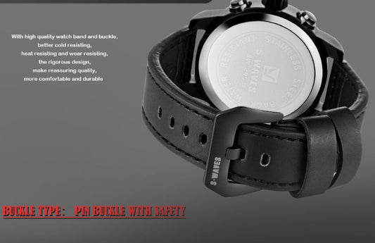 High-Quality Waterproof Casual Double Men's Watch