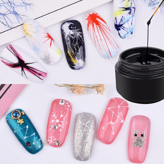 Elastic Spider Gel - Creative DIY Nail Art Drawing Gum