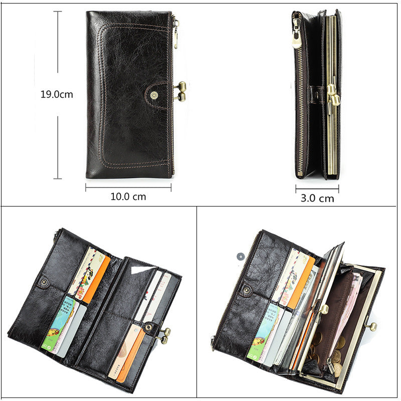 Black Angel First Layer Cowhide Women's Wallet