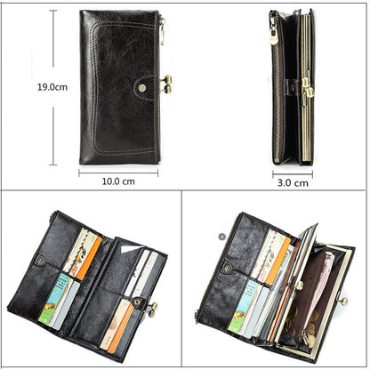 Black Angel First Layer Cowhide Women's Wallet