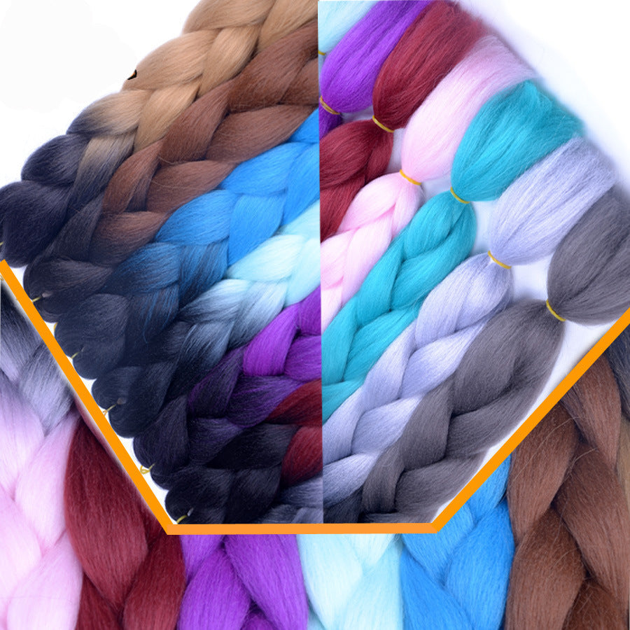 Colorful Ombre Braiding Hair Extensions 24" 100g
