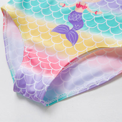 Fashion cute mermaid girls one-piece swimsuit suit