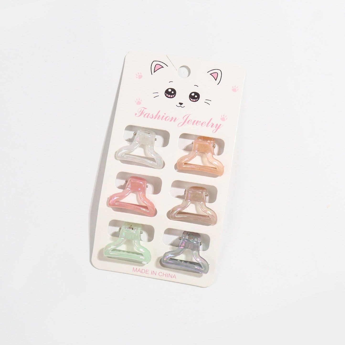 Korean Style Mini Claw Clip 6 Cards Jelly Color Barrettes