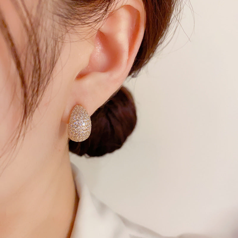 Korean Fashion Water Drop Shape Stud Earrings