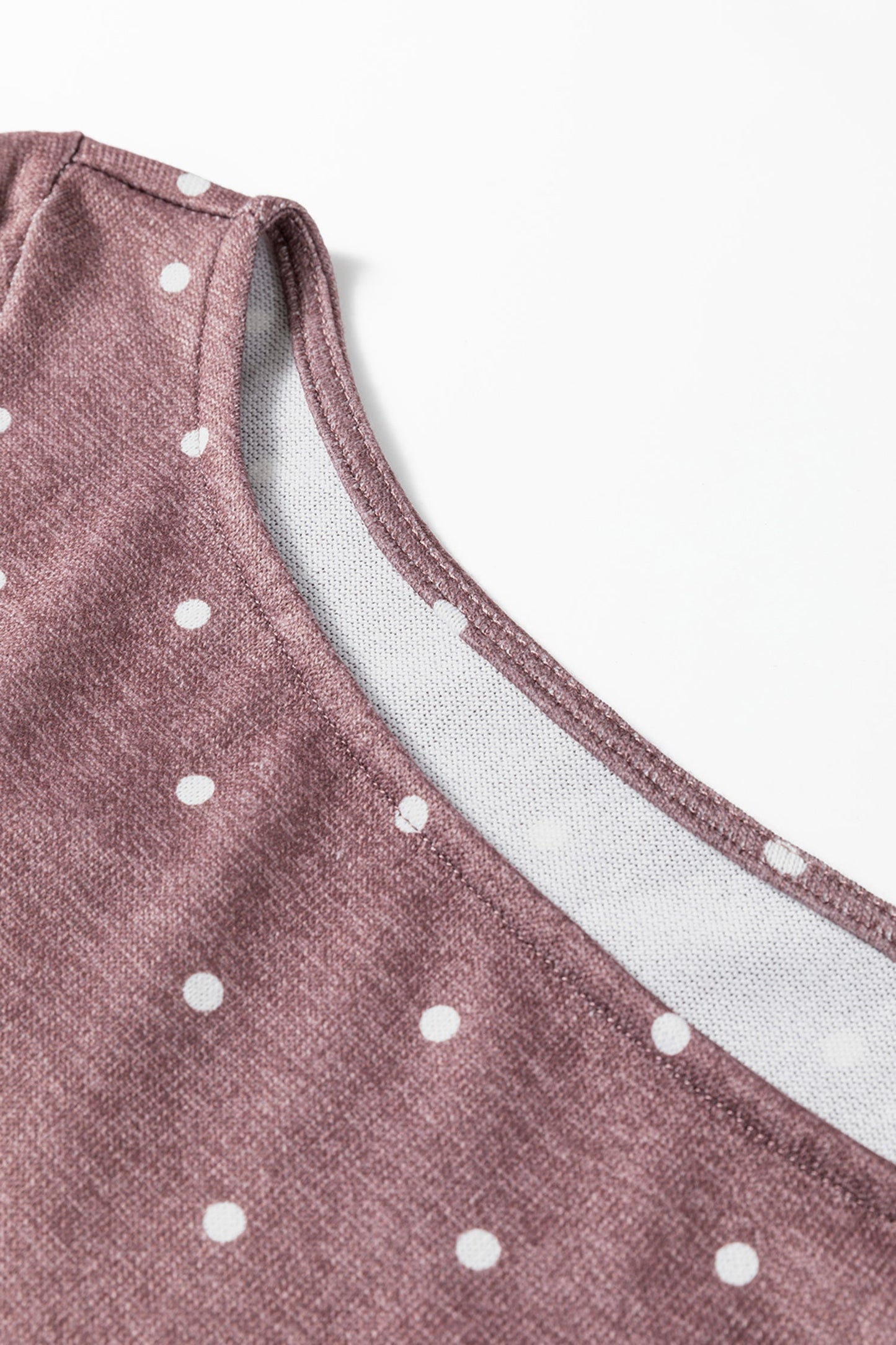 Polka Dot Boat Neck Knit Long Sleeve