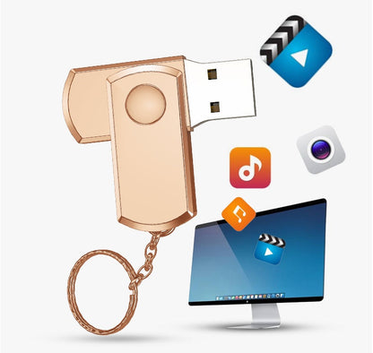 Ultra-Large Capacity Metal USB Flash Drive Compatible with Apple