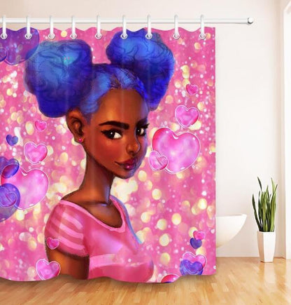 Graffiti Hip Hop African Girl Shower Curtain