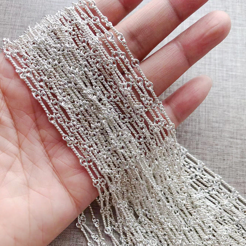 925 Sterling Silver Korean Style Tag Clavicle Chain