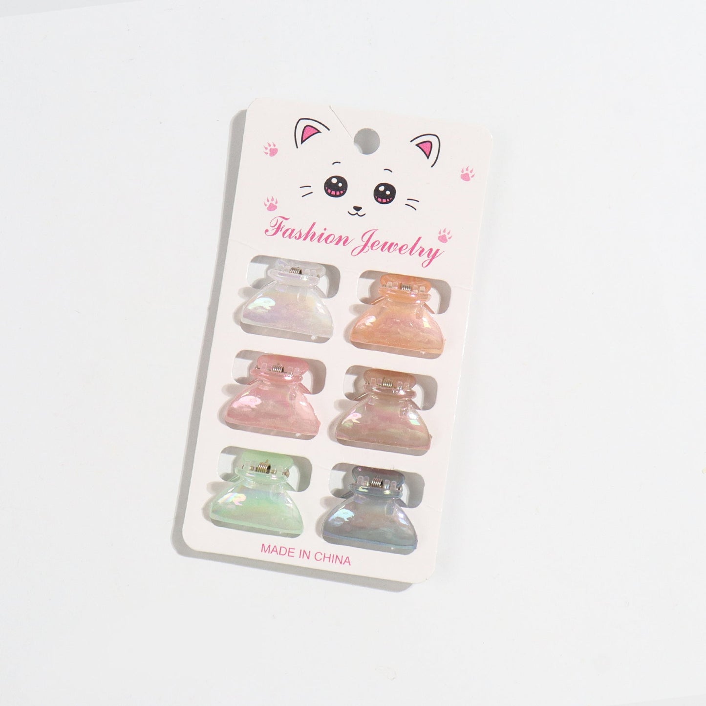 Korean Style Mini Claw Clip 6 Cards Jelly Color Barrettes