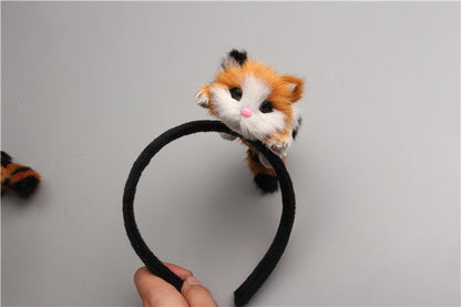 Flannelette Plush Kitten Headband