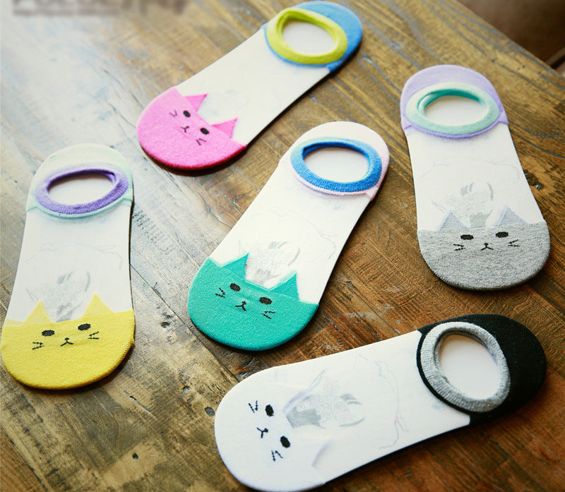 Cartoon Crystal Transparent Ankle Socks