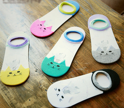 Cartoon Crystal Transparent Ankle Socks