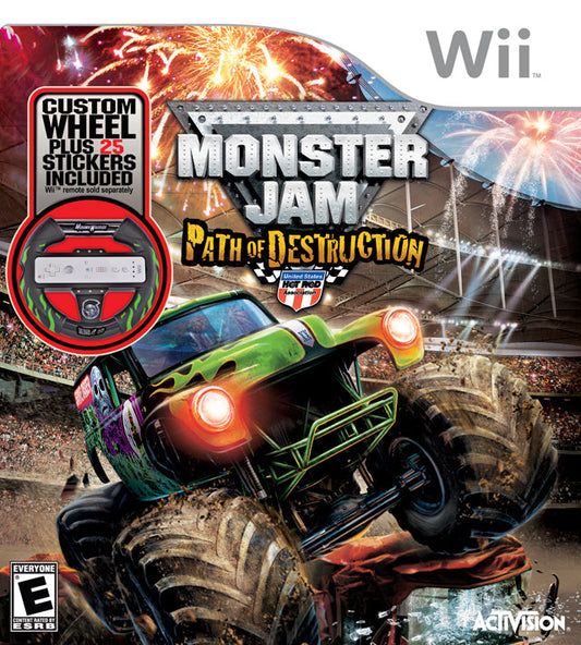 Monster Jam: Path of Destruction with Wheel (Wii)