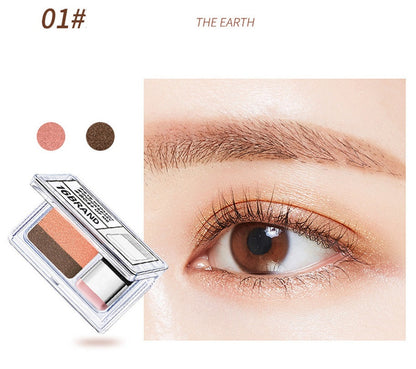 LAIKOU Double Color Glitter Eyeshadow Palette: Waterproof Shimmer Cosmetics