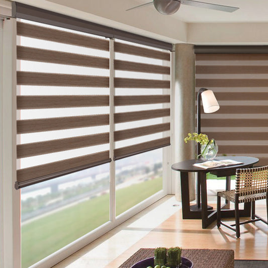 Soft Gauze Zebra Roll-Up Curtain Semi Shading