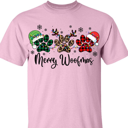 Merry Woofmas Sweatshirt, Pet Lovers Christmas Sweatshirt, Happy Christmas Ugly Sweatshirt - K1491