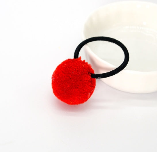 Korean Candy-Colored Hair Ball Hair Tie
