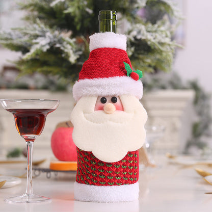 Christmas Wine Bottle Socks Decor