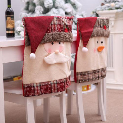 Christmas Chair Set Table Decorations with Hats