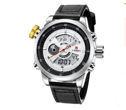 High-Quality Waterproof Casual Double Men's Watch