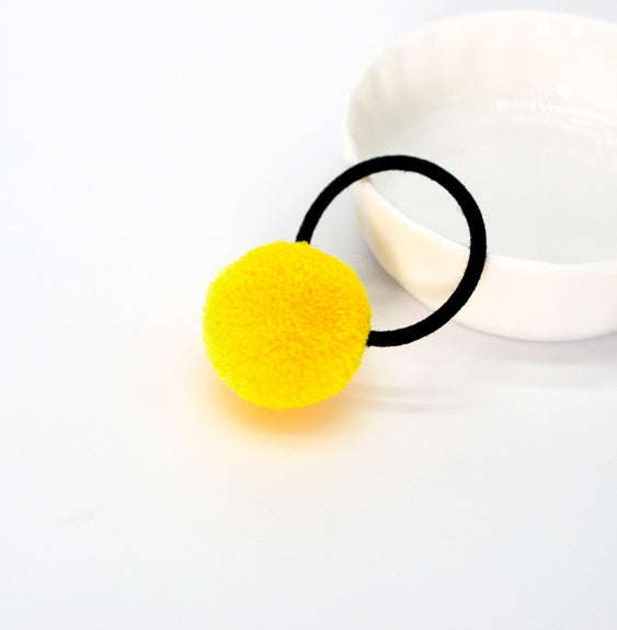 Korean Candy-Colored Hair Ball Hair Tie