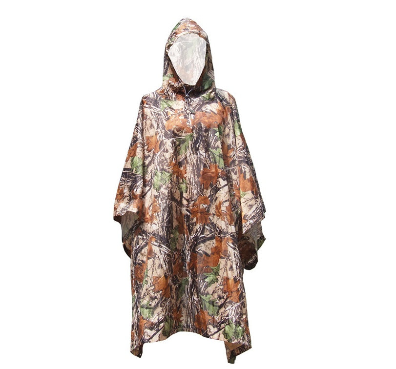 Camouflage Hiking Poncho – Waterproof Outdoor Raincoat