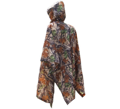 Camouflage Hiking Poncho – Waterproof Outdoor Raincoat
