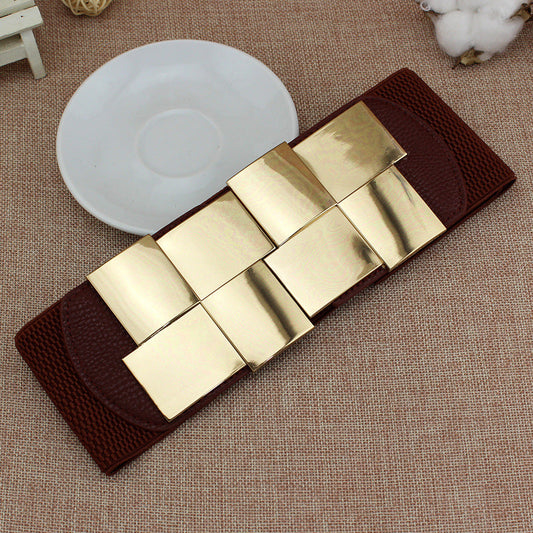 Metal Buckle Elastic Waistband