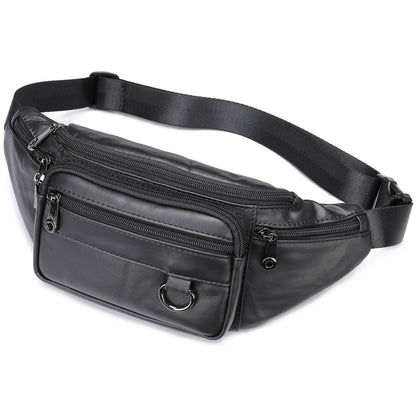 Men's Leather Phone Belt Chest Bag