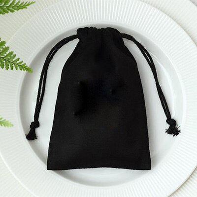 Flannel Drawstring Jewelry & Earphone Storage Bag
