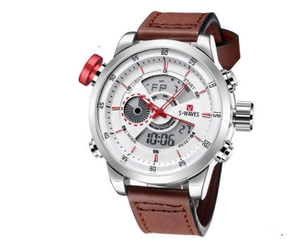 High-Quality Waterproof Casual Double Men's Watch