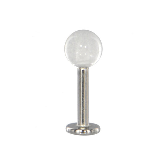 Clear Glow-In-The-Dark Labret
