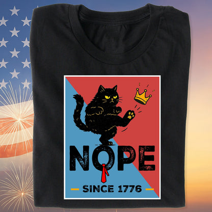 No Kings in America Black Cat Shirt, Anti-Trump Protest Shirt, Patriotic Democracy Shirt, No Kings in America, Not my President Shirt 682481