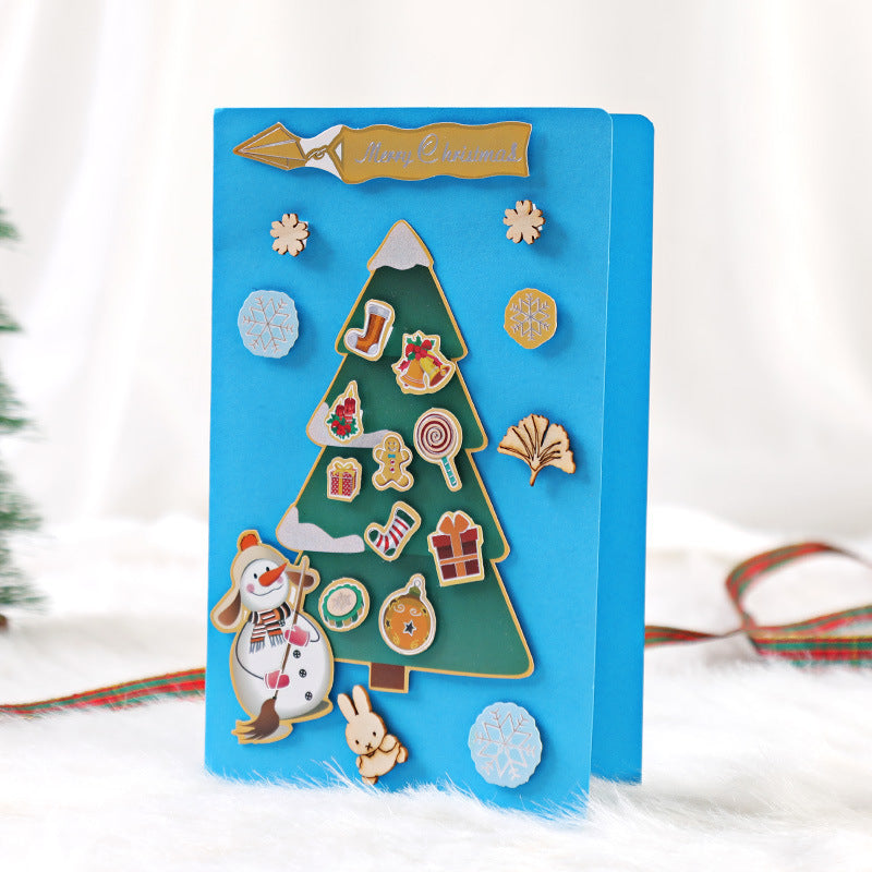 DIY Christmas Cartoon Greeting Card