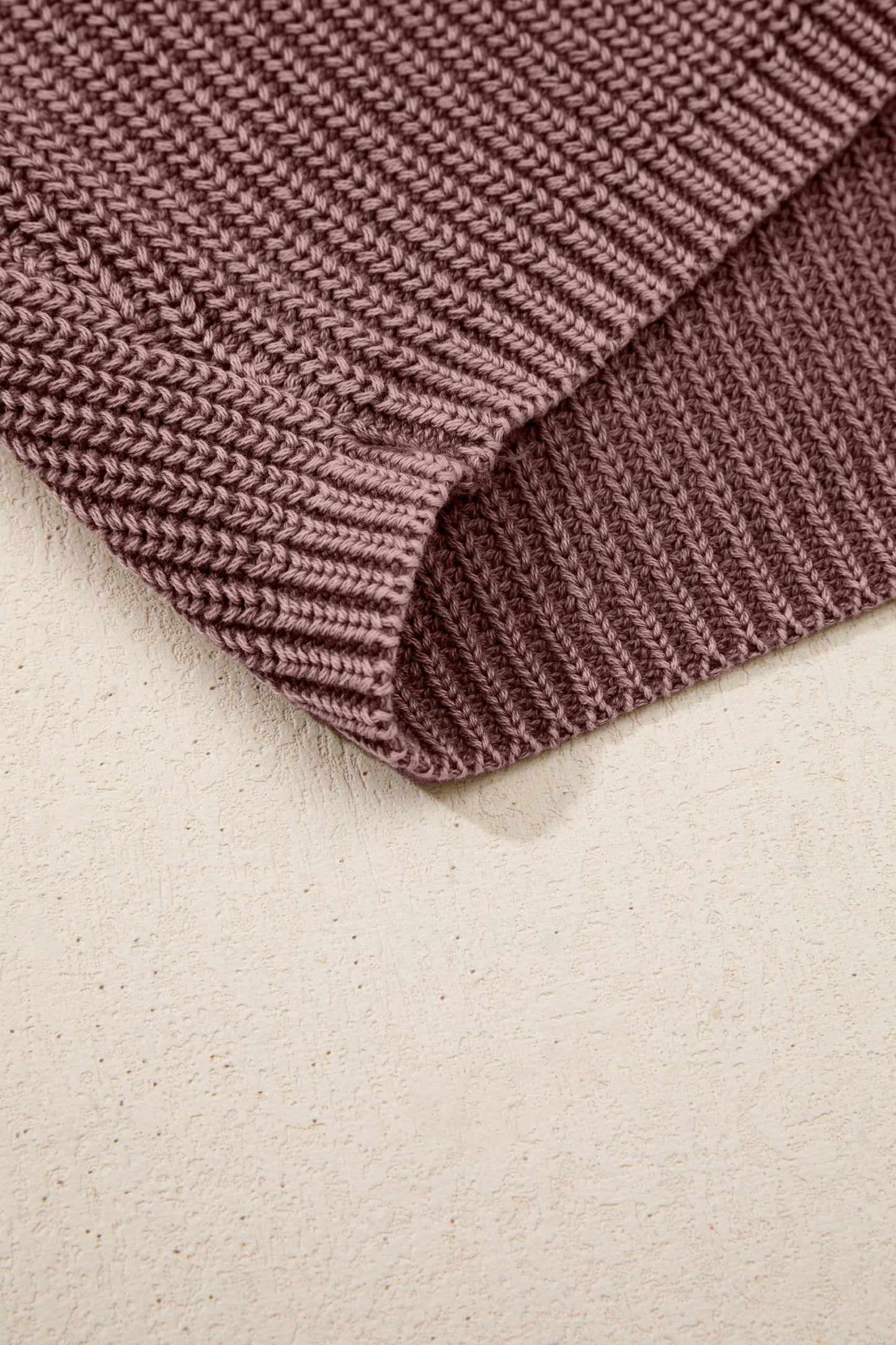 Mineral Wash Knit Button Polo Collar Sweater