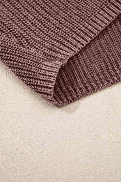 Mineral Wash Knit Button Polo Collar Sweater