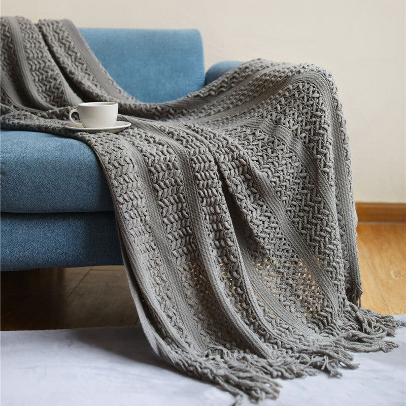 Nordic Knitting Sofa Blanket