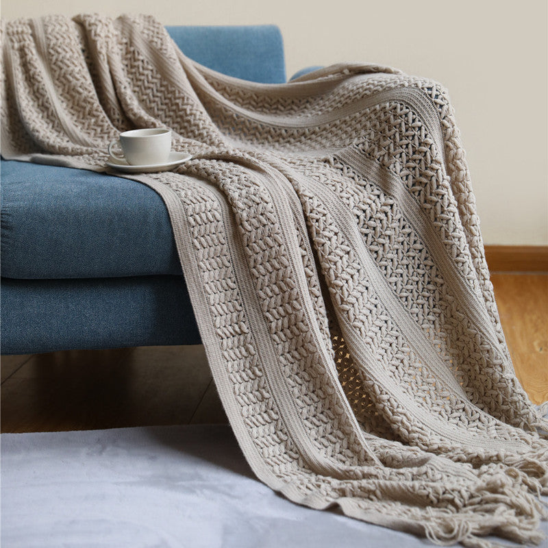 Nordic Knitting Sofa Blanket