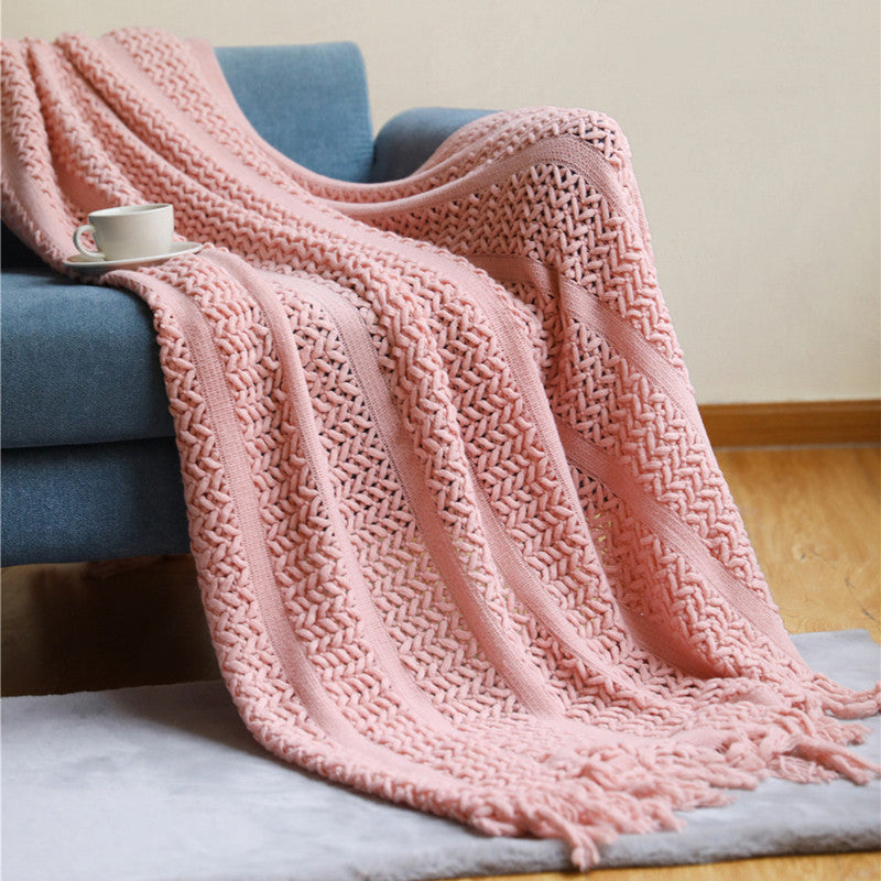 Nordic Knitting Sofa Blanket