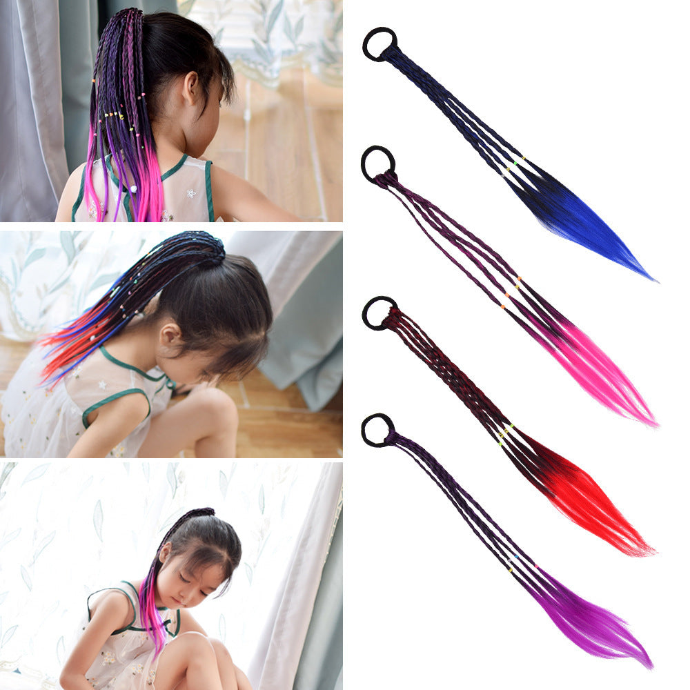 Gradient Color Dirty Braid High Temperature Silk Pigtail