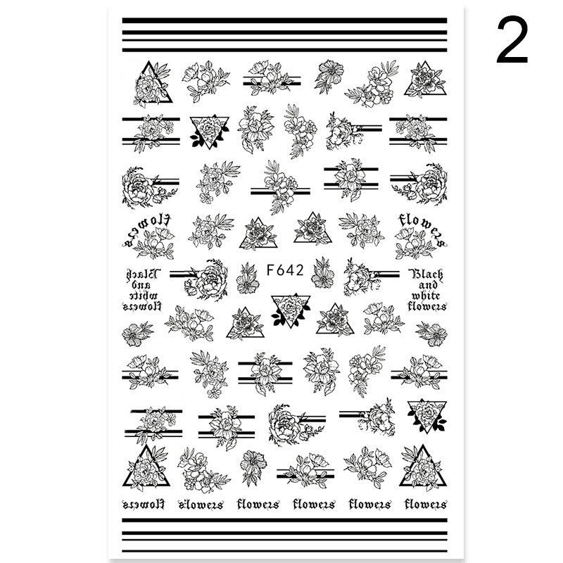 Summer Flowers & Love Nail Stickers