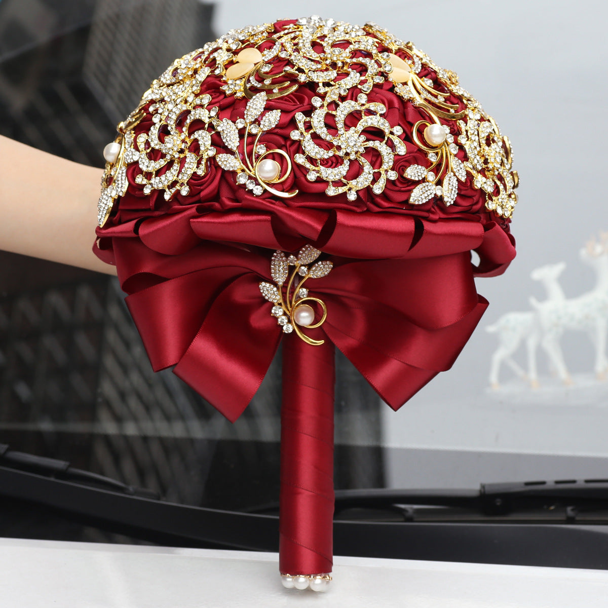 Golden Rhinestone Bridal Bouquet