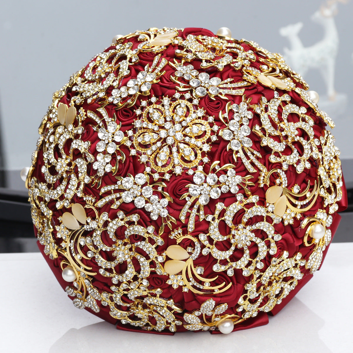 Golden Rhinestone Bridal Bouquet