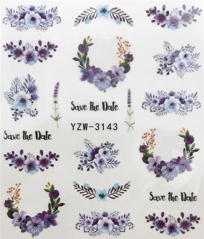 Horror Halloween Nail Sticker Maple Leaf Seahorse Water Sticker