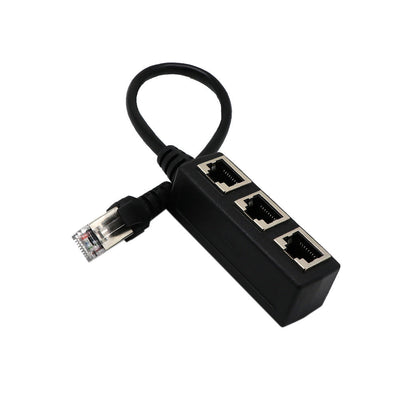 Ethernet Adapter: Male to 3 Female CATE 6 Line