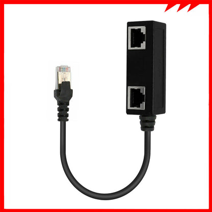 Ethernet Adapter: Male to 3 Female CATE 6 Line