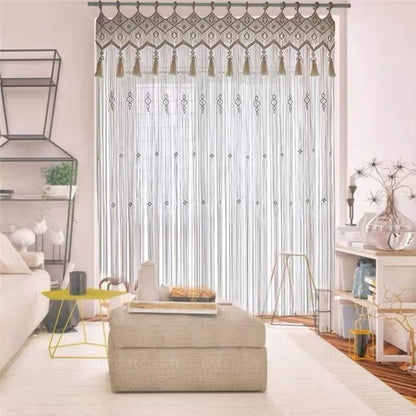 Hand-Woven Bohemian Tapestry Curtain