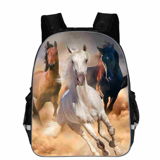 Cartoon Horse Head School Backpack