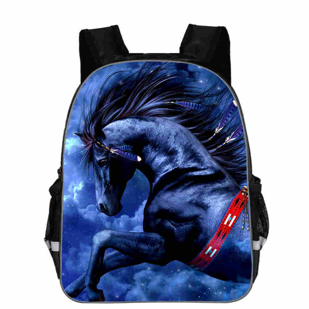 Cartoon Horse Head School Backpack