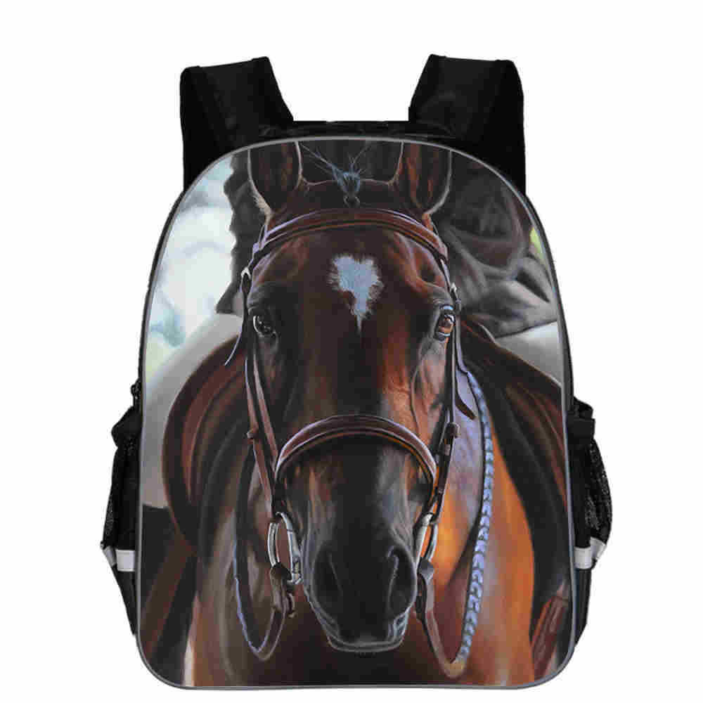 Cartoon Horse Head School Backpack